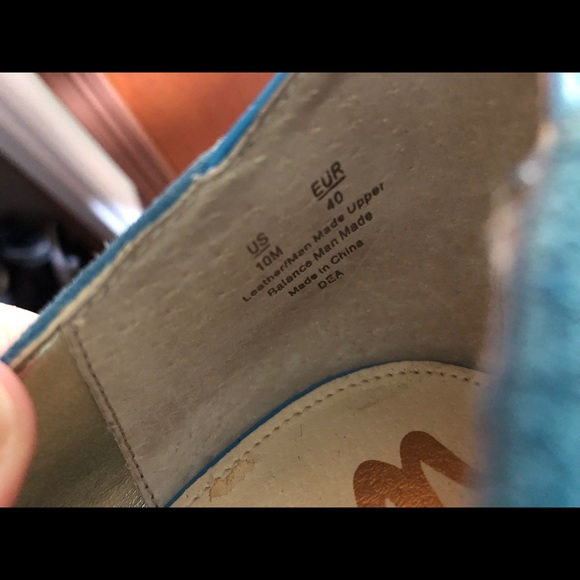 Sam Edelman Teal Blue Pumps Heels Leather 10 DEA - Picture 7 of 7